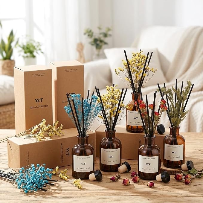 Reed Diffuser Set for Bathroom Air Fresheners, Oil Diffuser Sticks - Image 2