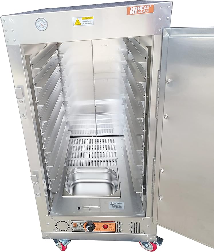 HeatMax 4 Foot Large Fully Insulated Commercial Electric Food Warmer Holding Cabinet for Full Size Pans, Churches, Schools, Catering, Fully Assembled, Made in USA with Service and Support, 120V Plug