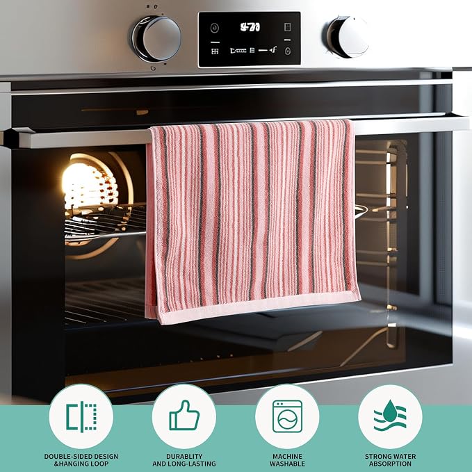 SALAS Kitchen Dish Towels for Drying Dishes, Large Cotton Kitchen Towels - Image 6