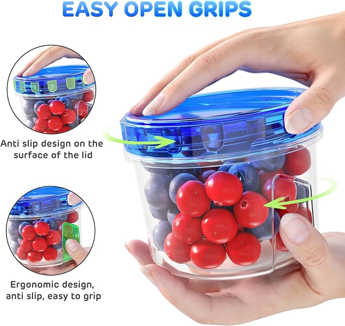 HOMETALL Freezer Storage Containers, Airtight Plastic | Food Storage Containers - Image 5