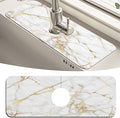 MCALK Marble White Kitchen Sink Faucet Mat Splash Guard, Absorbent Quick-Dry by MCALK