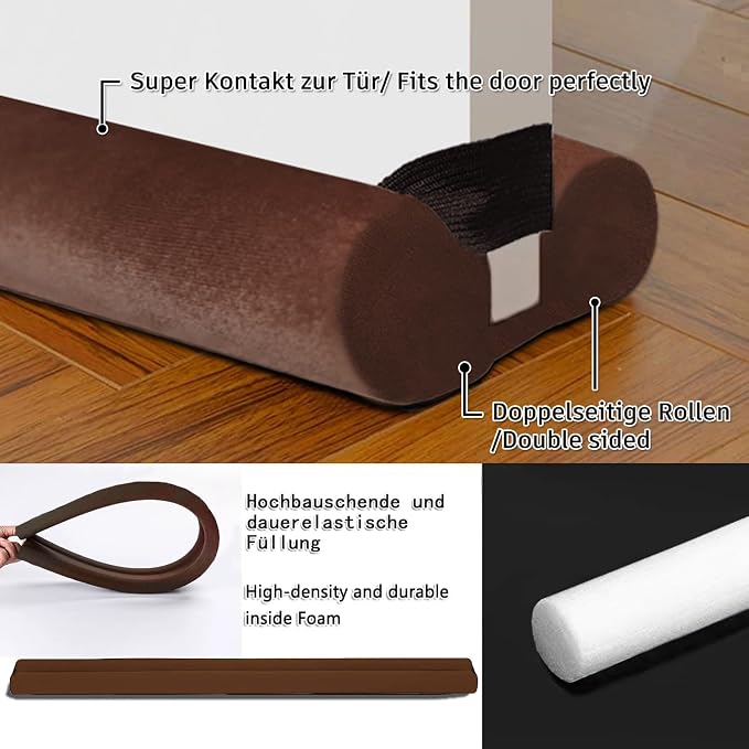BKSAI Door Draft Stopper for Doors 29-35" No Adhesive Draft Stopper for Bottom - Image 9