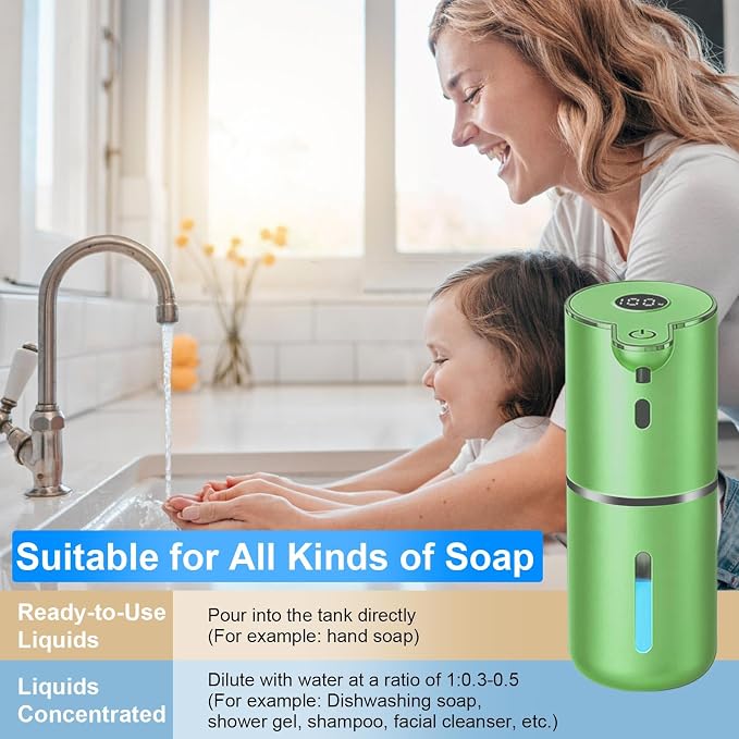 OHIFAST Automatic Liquid Soap Dispenser Touchless, USB Rechargeable Smart Hand - Image 6