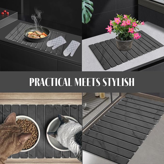 2 PCS Extra Large Stone Dish Drying Mat - Image 6