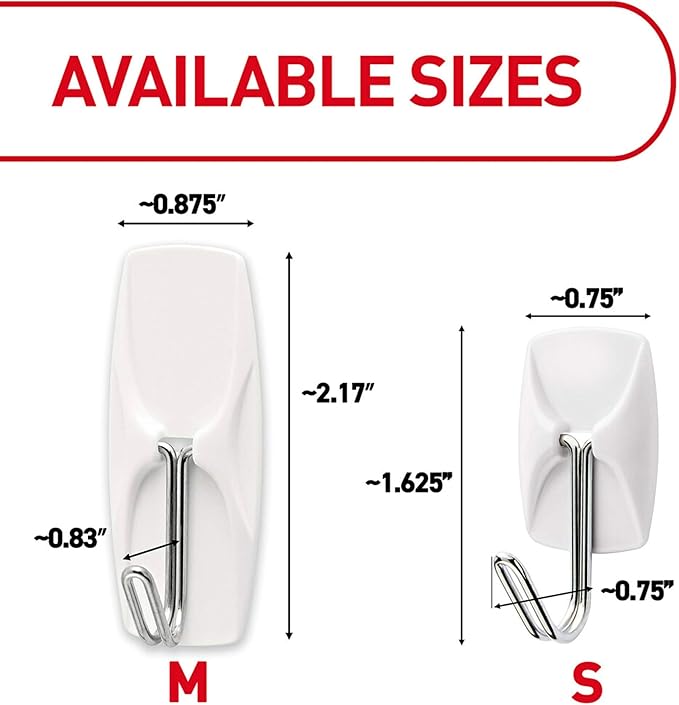 Command Small White Wire Hooks, 16 Hooks, 24 Strips | Damage-Free Hanging - Image 9