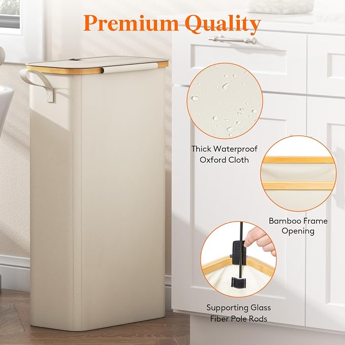 Lifewit 65L Slim Laundry Hamper - Image 7