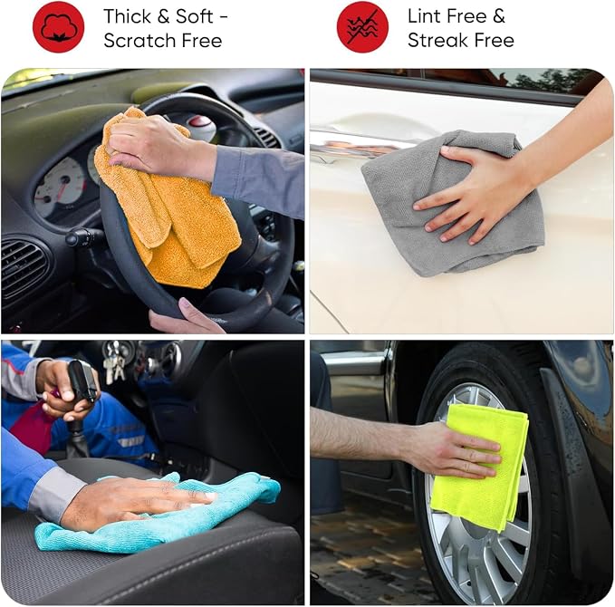 AIDEA Microfiber Cleaning Cloth 5 Pack, Microfiber Towels - Image 3