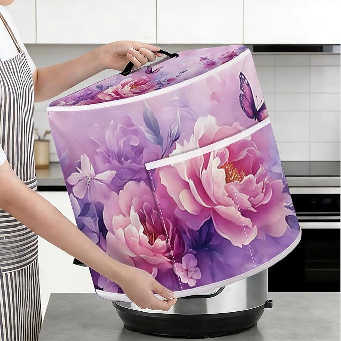 Air Fryer Dust Cover with Top Handle and Storage Bag, Compatible with Rice Cookers, Pressure Cookers, Slow Cookers and Air Fryers, Available in 3-Quart, 6-Quart and 8-Quart Sizes.