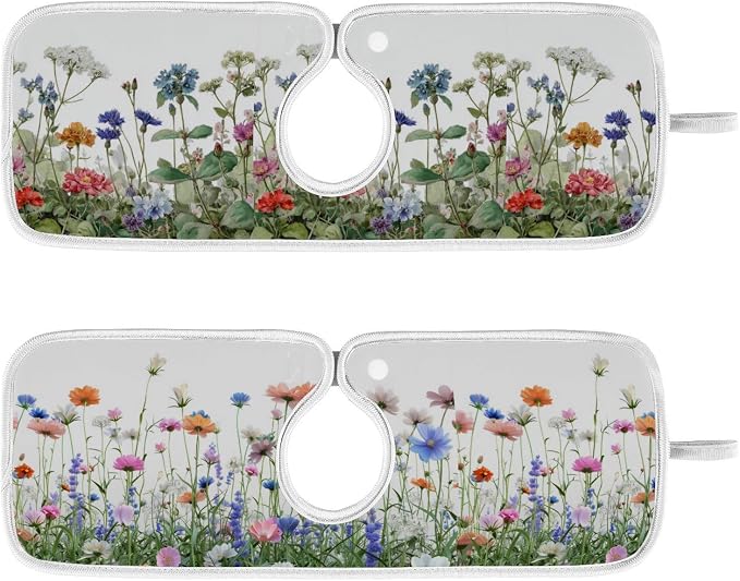 Wildflower Blomming 01 Blue Sink Mat by Tatenale