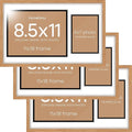 Homeforia 11x18 Diploma Frame with Photo, High End Natural Oak 11 x 18 Certificate Wood Frames with Mat 8.5x11 Diploma and 5x7 Picture, 18x11 Wooden Document Frames, Tempered Glass, Wall Kit, Set of 3