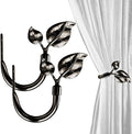 HIKMLK Leaf Shaped Curtain Tieback Holdbacks 2pcs, Handmade Metal Curtain Side by HIKMLK