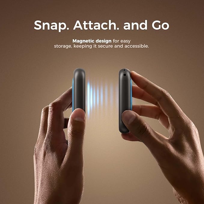 OCOOPA Magnetic Rechargeable Hand Warmers 2 Pack, Card-Style Electric AI Hand Warmers 5000mAh, Pocket Portable Hands Heater, UL Certified, for Men Women, Hunting Essentials, UT4 Young