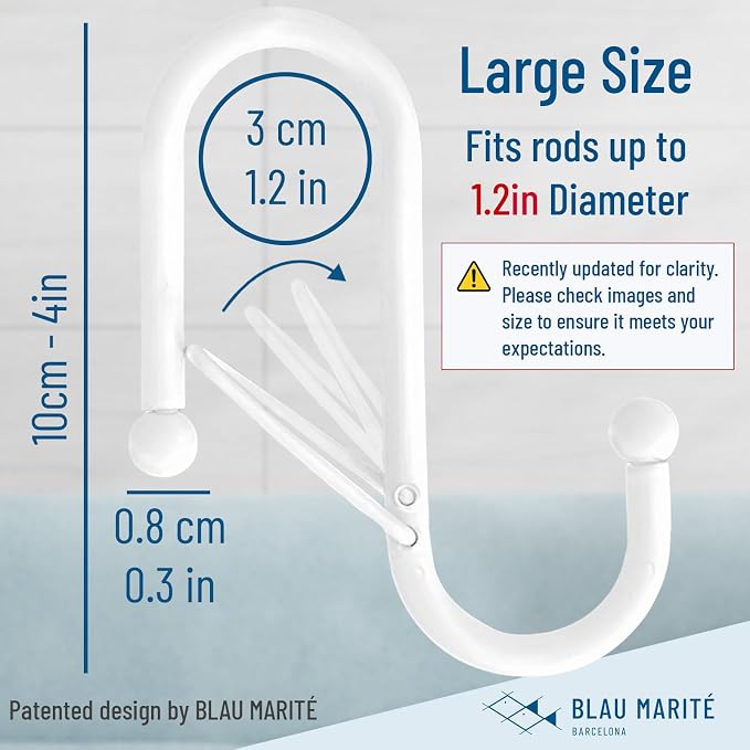 6-Pack Metal S Hooks for Hanging – Heavy-Duty S-Shaped Hook - Image 3