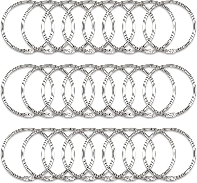 24 Pack Shower Curtain Rings, Rustproof Decorative Shower Curtain Hooks Metal - Image 6