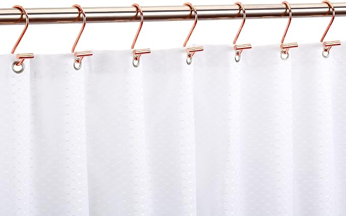 Rose Gold Shower Curtain Hooks Rings, CHICTIE Decorative Shower Curtain Rings - Image 4