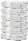 White Classic Luxury Silver Hand Towels by WhiteClassic