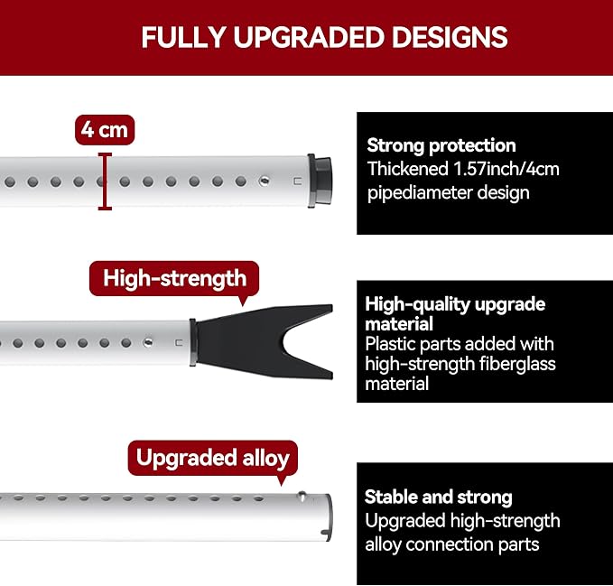 AceMining Upgraded Door Security Bar & Sliding Patio Bar, Heavy Duty Stoppers - Image 4