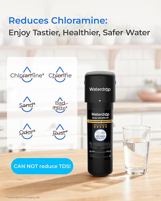 Waterdrop 10UB-CM Under Sink Water Filter System, 99% Chloramine Reduce | Ideal - Image 2