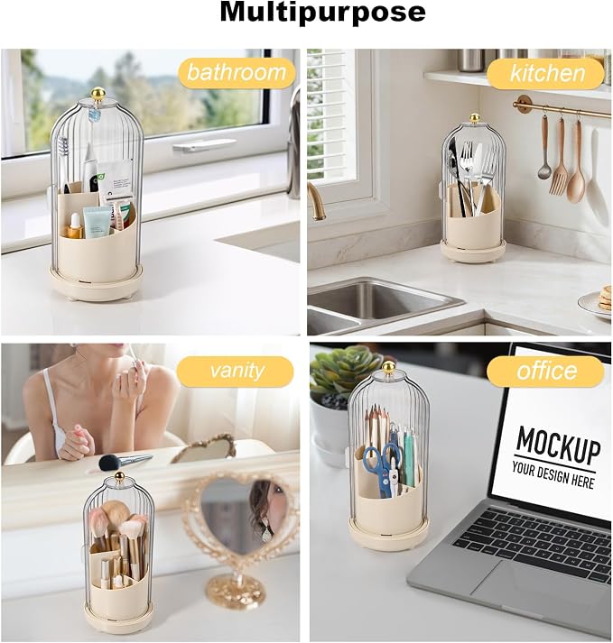 Toothbrush Holders with Cover Toothpaste Organizer - Image 6