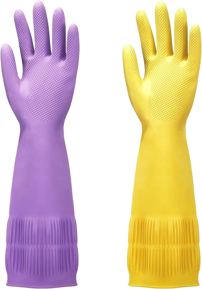 FMP Brands 3/6/12/60 Pairs 15 Inch Extra Long Rubber Dishwashing Gloves by FMPBrands