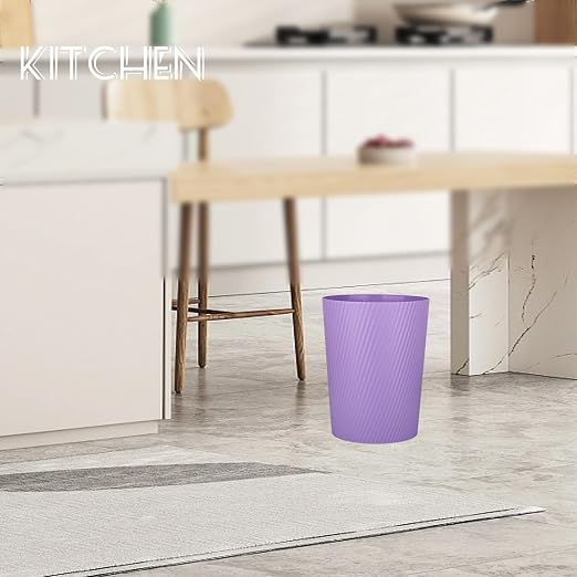 Small Bathroom Trash Can Wastebasket Garbage Can, 1.8 Gallon, Taro Purple | - Image 5