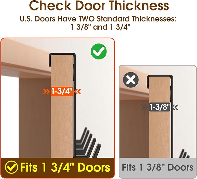 Over The Door Hooks Hanger, Heavy Duty Rack - Image 4