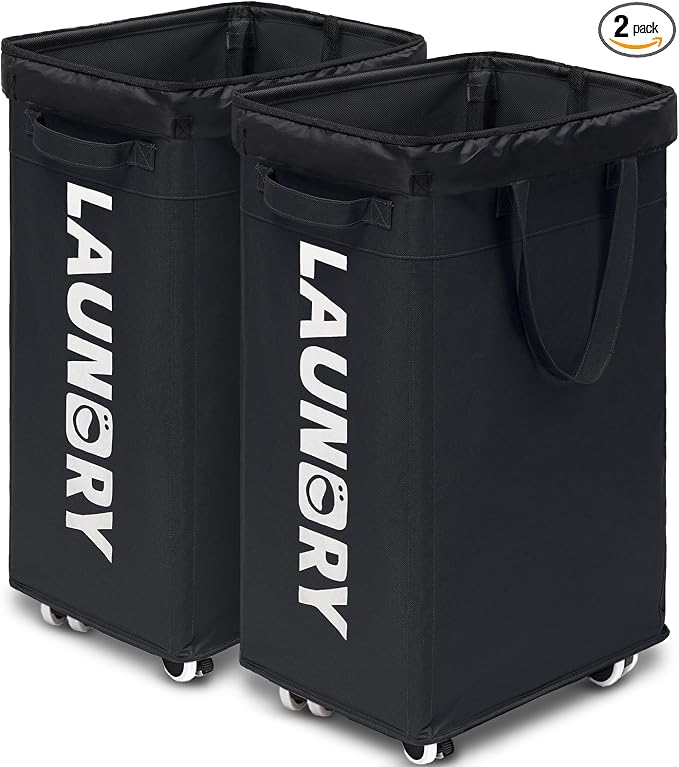 Goodpick 2-Pack Rolling Dirty Clothes Hamper by Goodpick