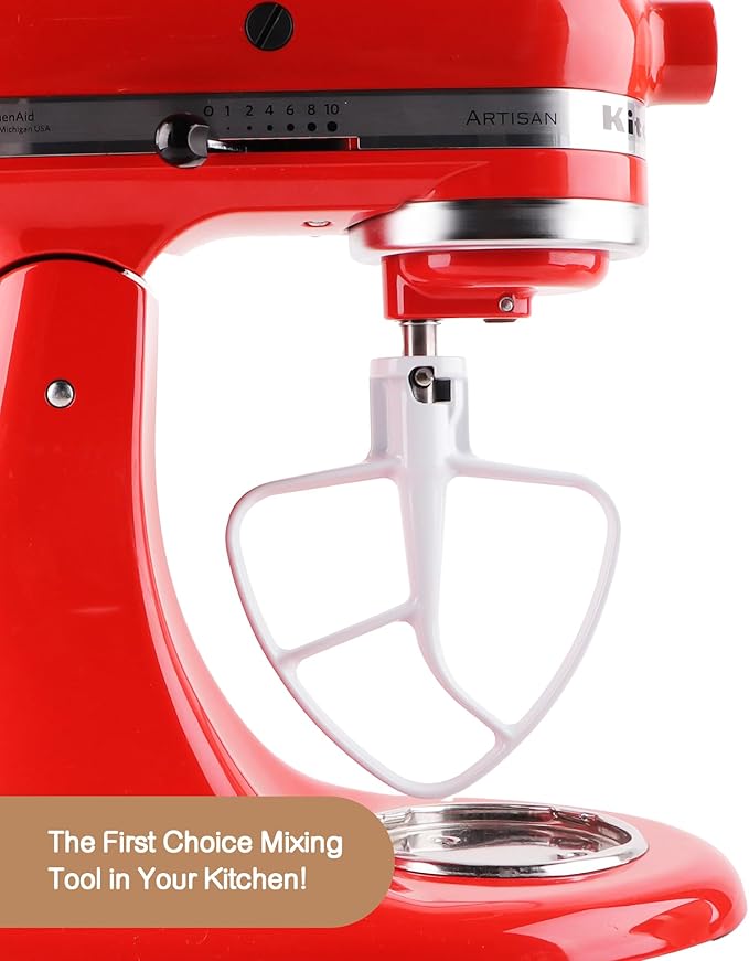 MEET JUICE K45B Metal Beater with Non-Stick Coating, Compatible with KitchenAid 4.5-5 Quart Tilt-Head Stand Mixer
