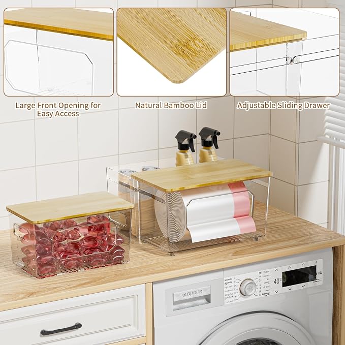 spospo Trash Bag Holder 2-in-1 Under Sink Organizer - Image 3