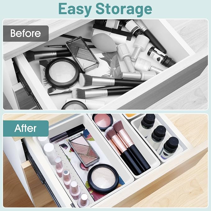 25 PCS Plastic Drawer Organizer Set, Makeup Organizers and Storage Bins | 4 - Image 5