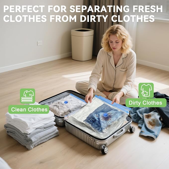 15 Pack Vacuum Seal Bags for Clothing Travel - Image 4