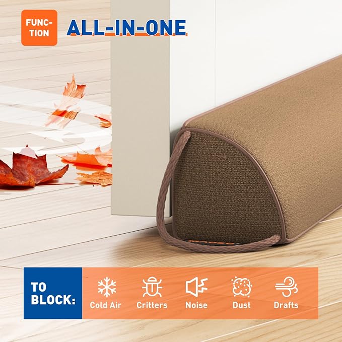 MAGZO Under Door Draft Stopper 36 Inches, Washable Triangular Under Door Gap - Image 4