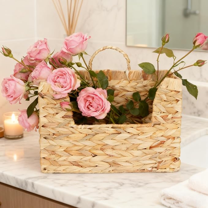 Extra-Strong Woven Wall Hanging Basket Organizer Decorative Handwoven Wicker - Image 6