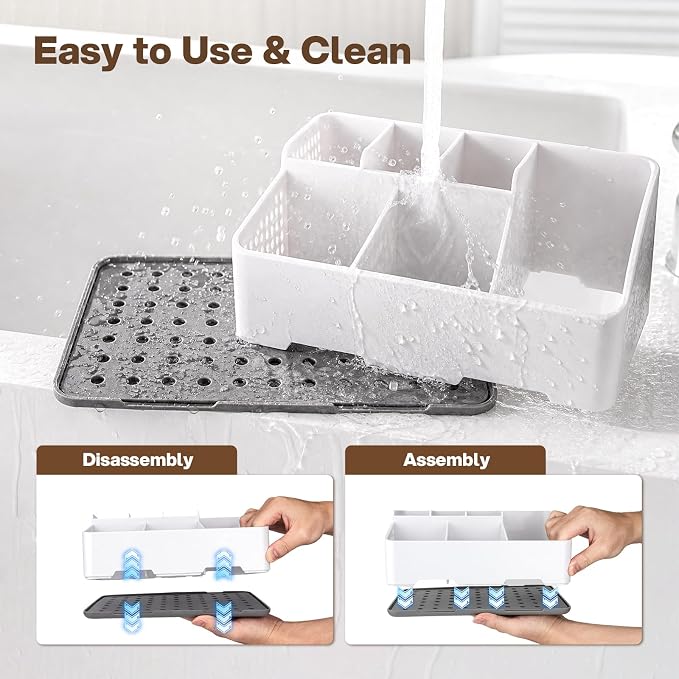 Cleangor Countertop Bathroom Organizer, Toothbrush Holder - Image 6