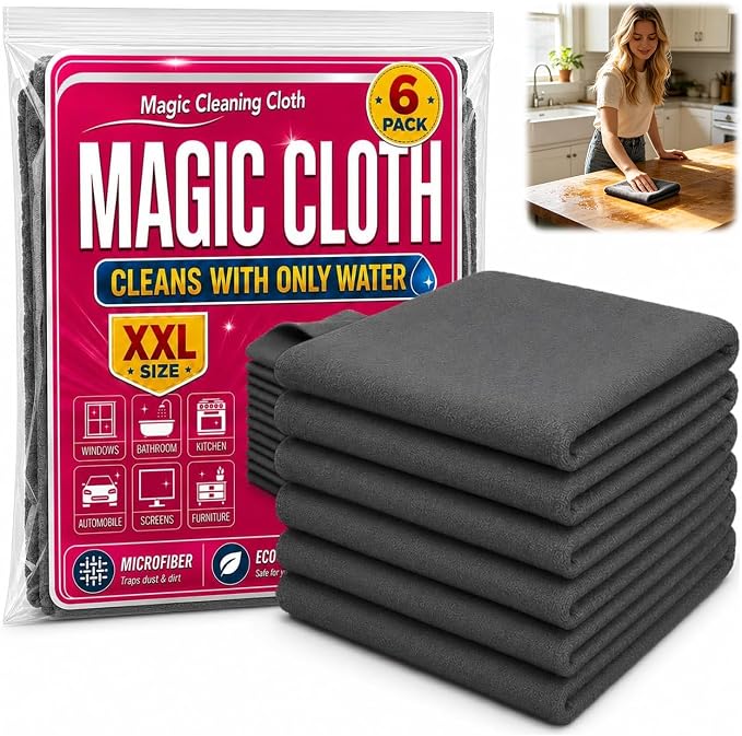 Yicengy 6-Pack Genie Magic Cleaning Cloth, Microfiber Cleaning Cloths 16x12 Inch by Unknown