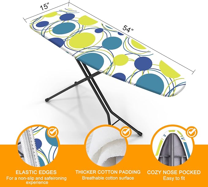 Ironing Board Cover and Pad, Standard Size 15" x 54" Iron Board Replacement - Image 2