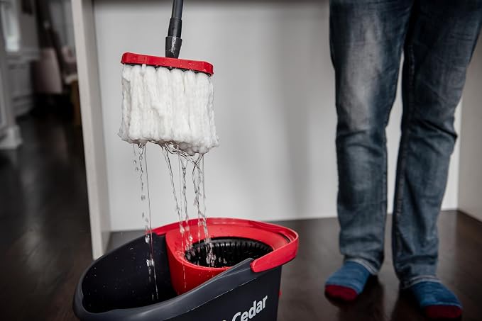 O-Cedar Easywring Microfiber Spin Mop & Bucket Floor Cleaning System - Image 14