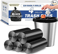 Small Trash Bags 4 Gallon Heavy Duty, 0.94 Mil, Plastic Waste Basket Can Liners by TFORING%C2%AE