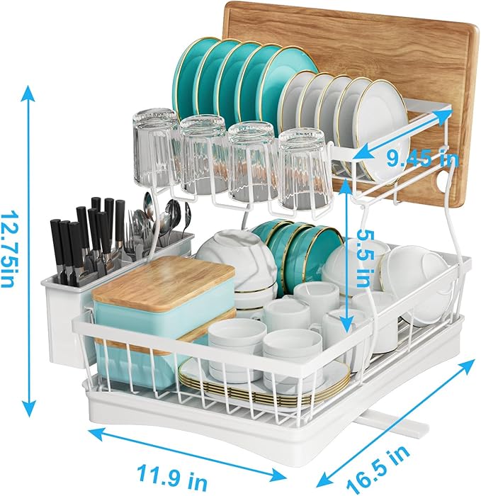 7 code 2-Tier Large Dish Drying Rack - Image 3