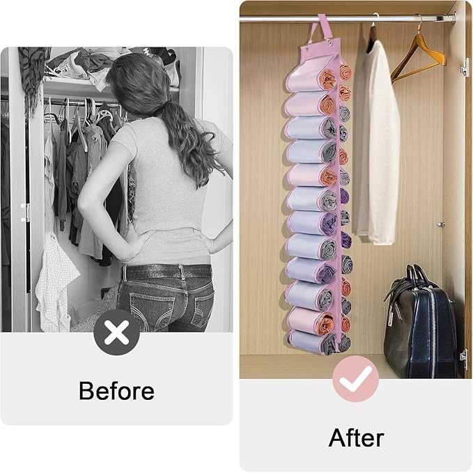 DHSFKBE Legging Organizer Storage, Foldable Hanging Closet Organizer Storage - Image 6