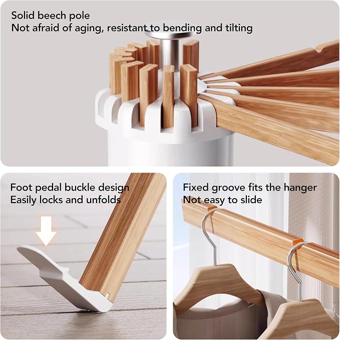 LIENAHU Clothes Drying Rack Tripod, Drying Rack Clothing, Laundry Drying Rack - Image 5