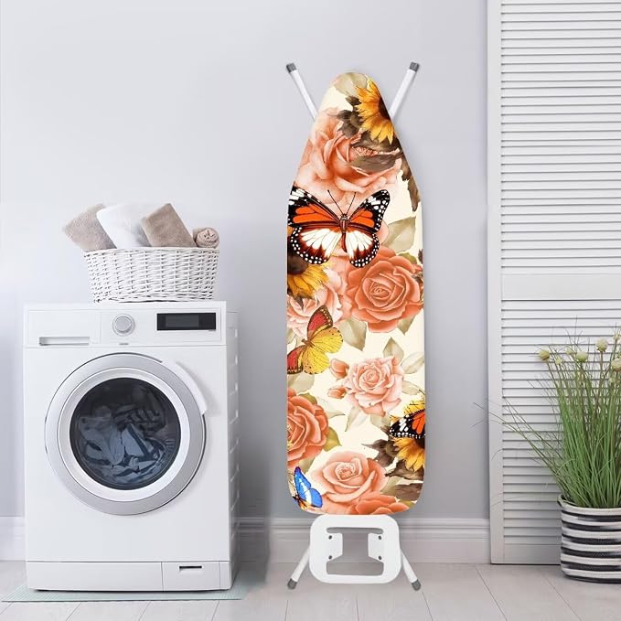 Butterfly Floral Ironing Board Cover Full Size Scorch Resistant Padding Heat - Image 4