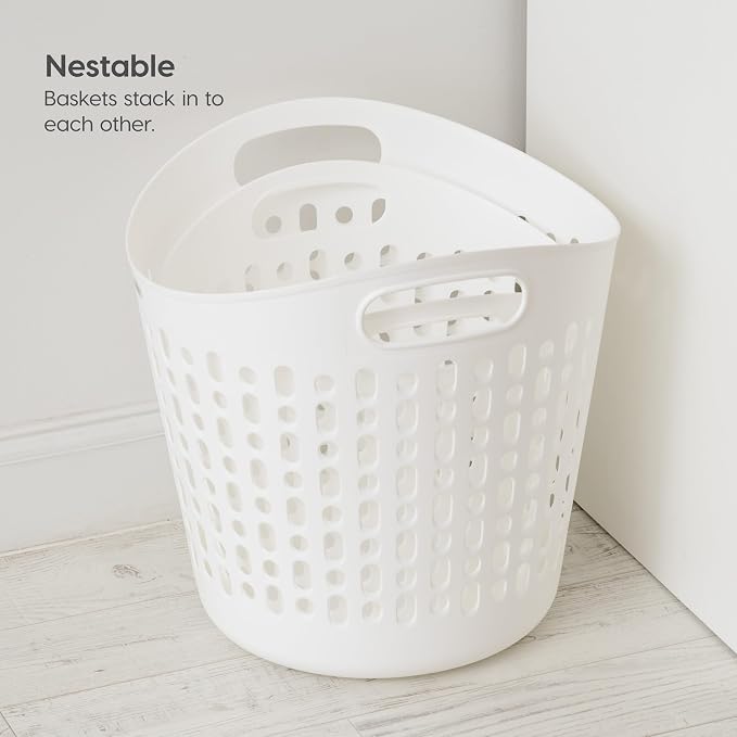 IRIS USA Plastic Laundry Hamper, 27L- 3 PK, Ventilation - Image 6