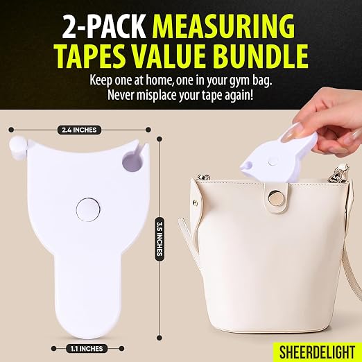 SheerDelight Body Measuring Tape, 2 Pack Retractable Body Tape Measure - Image 8