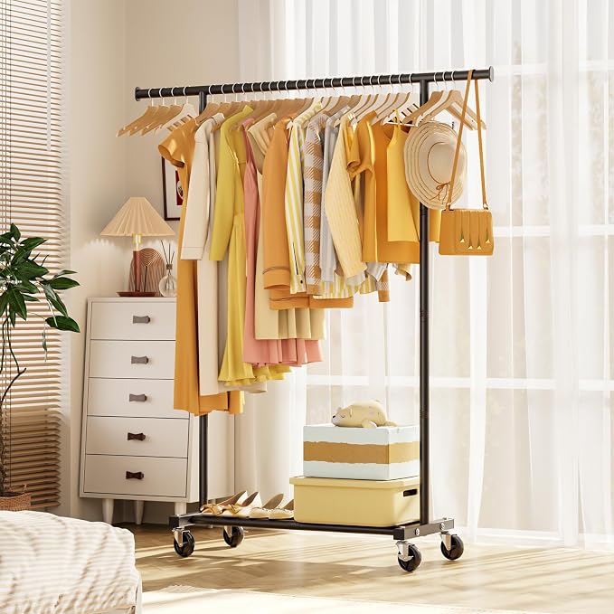 Clothes Rack for Hanging Clothes: Clothing Coat Garment Rolling Racks - Image 7