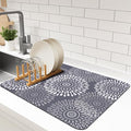 Dish Drying Mat Absorbent Kitchen Counter Mat Rubber Backing Draining Mat | by LuxStep