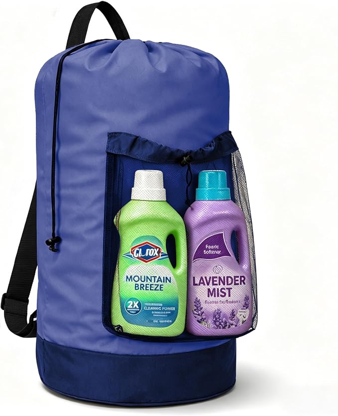 Backpack Laundry Bag, Durable polyster Laundry Backpack Bag by Unknown