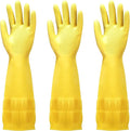 FMP Brands 3/6/12/60 Pairs 15 Inch Extra Long Rubber Dishwashing Gloves by FMPBrands