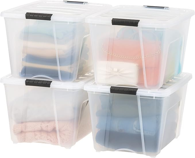 IRIS USA 4-Pack 54 Quart Storage Bins by IRISUSA