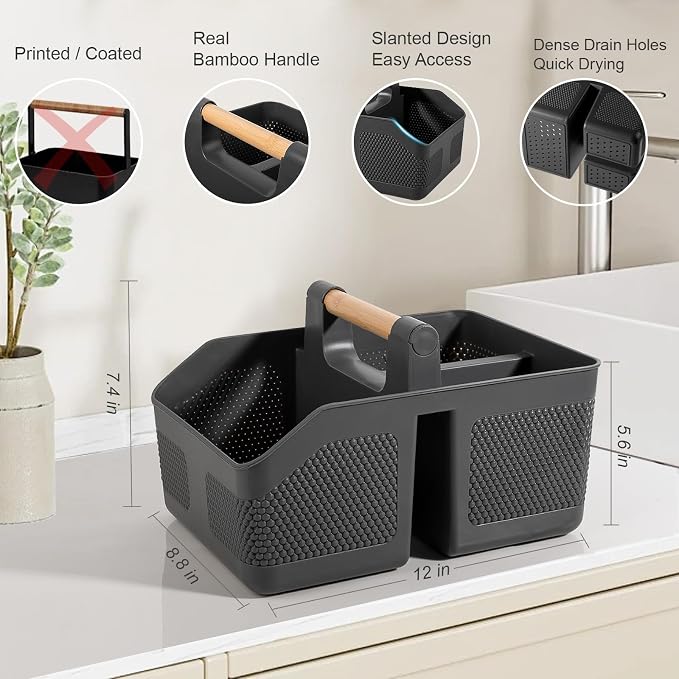 Plastic Shower Caddy Portable Shower Basket - Image 2